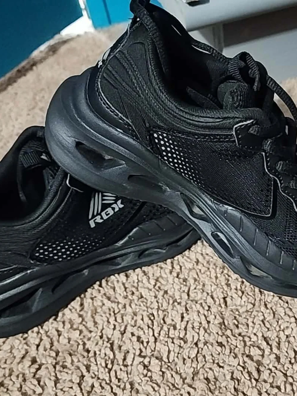 RBX Black Kids' Athletic Sneakers